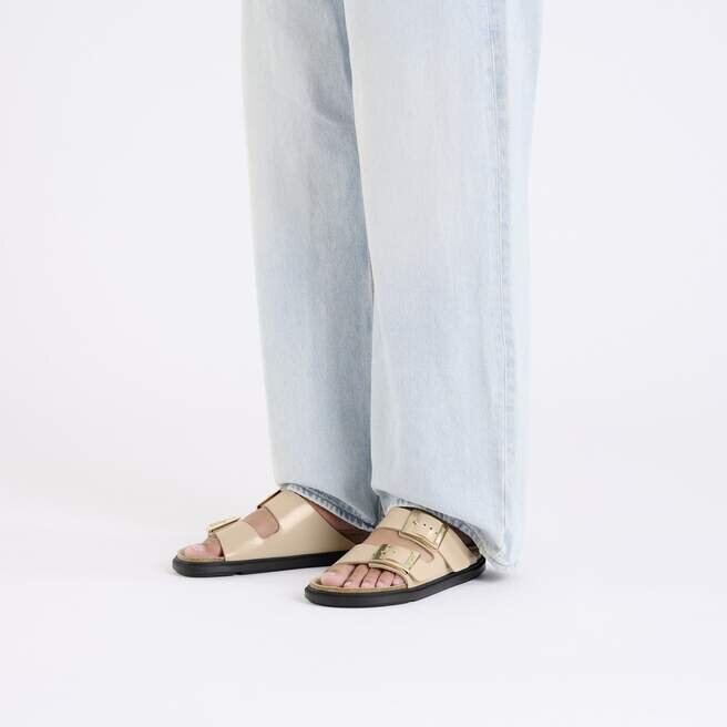 Arizona Droplet Buckle Natural Leather Patent Arizona Droplet Buckle Natural Leather Patent