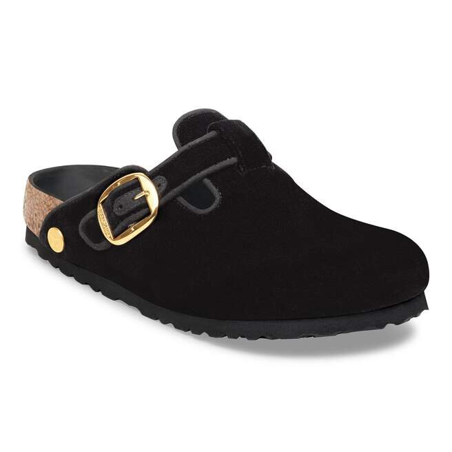 Boston Big Buckle Piping Rivet Logo Textile Velvet Black Boston Big Buckle Piping Rivet Logo Textile Velvet Black
