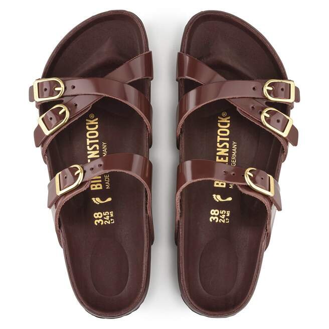Franca Natural Leather Patent High Shine Chocolate Franca Natural Leather Patent High Shine Chocolate