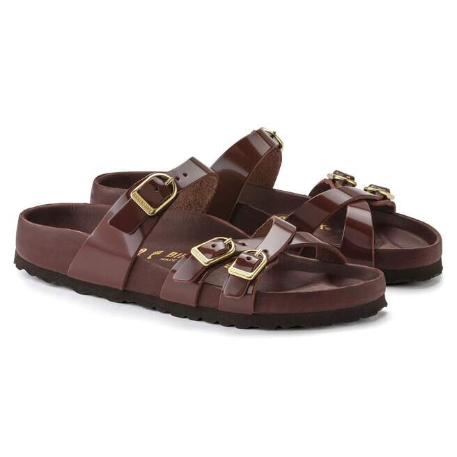 Franca Natural Leather Patent High Shine Chocolate Franca Natural Leather Patent High Shine Chocolate