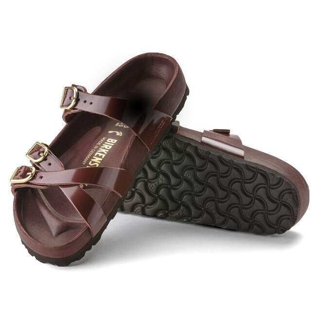 Franca Natural Leather Patent High Shine Chocolate Franca Natural Leather Patent High Shine Chocolate