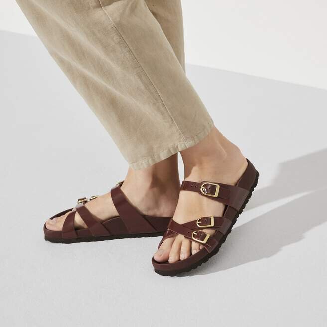 Franca Natural Leather Patent High Shine Chocolate Franca Natural Leather Patent High Shine Chocolate