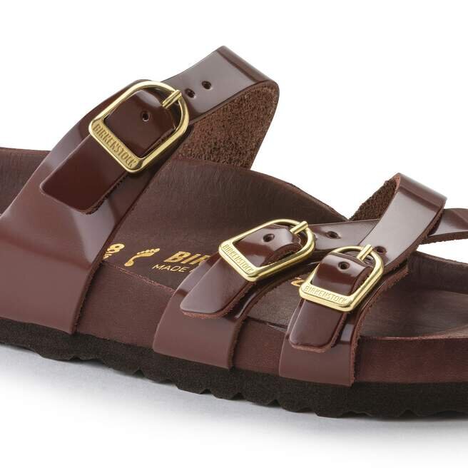 Franca Natural Leather Patent High Shine Chocolate Franca Natural Leather Patent High Shine Chocolate