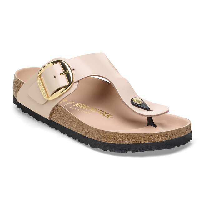 Gizeh Big Buckle Natural Leather Patent Gizeh Big Buckle Natural Leather Patent