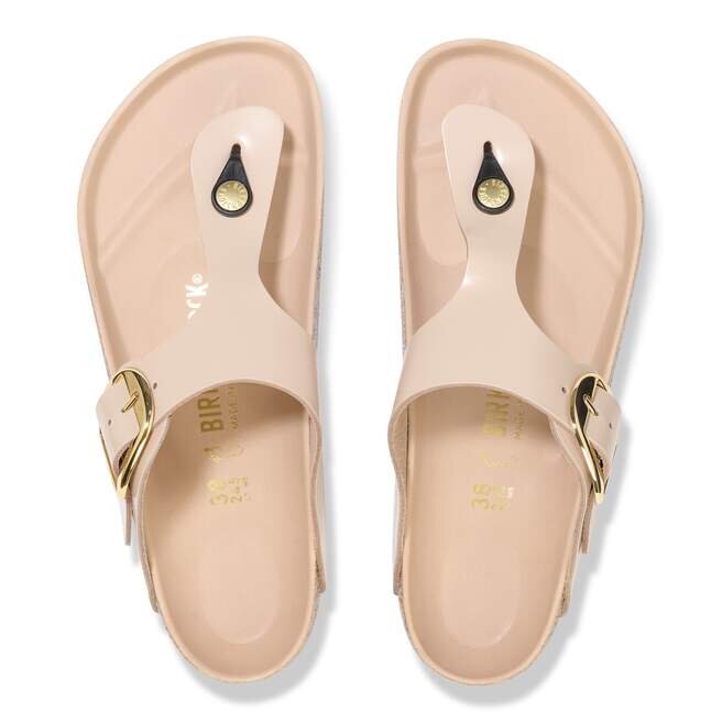 Gizeh Big Buckle Natural Leather Patent Gizeh Big Buckle Natural Leather Patent