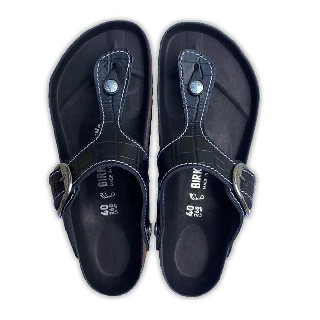 Gizeh Big Buckle Natural Leather Patent Black Gizeh Big Buckle Natural Leather Patent Black