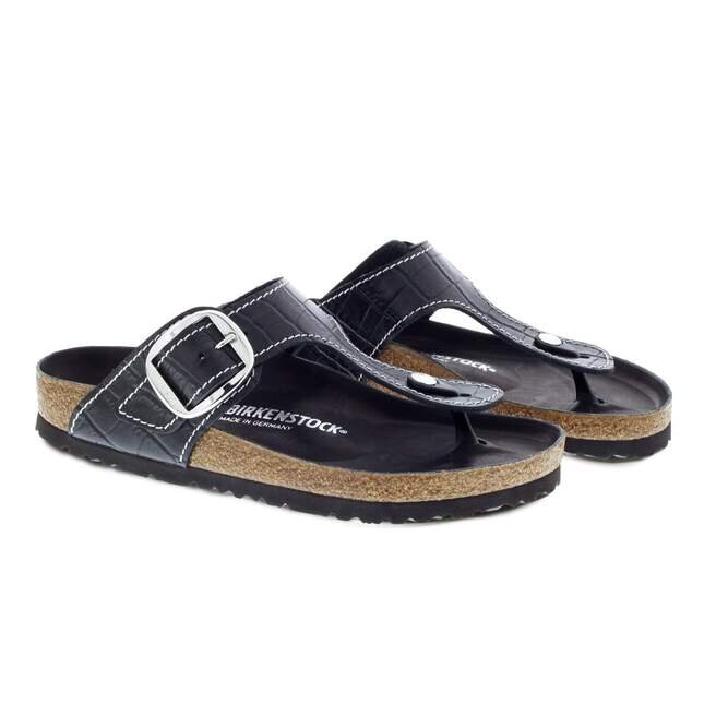 Gizeh Big Buckle Natural Leather Patent Black Gizeh Big Buckle Natural Leather Patent Black
