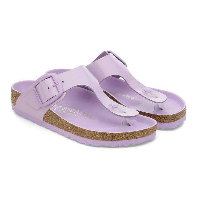 Gizeh Big Buckle Natural Leather Patent High-Shine Crocus Gizeh Big Buckle Natural Leather Patent High-Shine Crocus