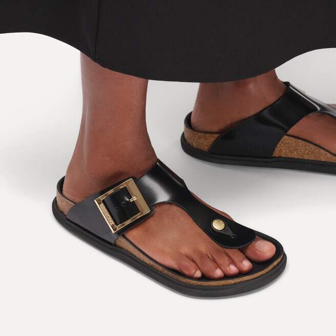 Gizeh Droplet Buckle Natural Leather Patent Gizeh Droplet Buckle Natural Leather Patent