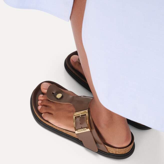Gizeh Droplet Buckle Natural Leather Patent Gizeh Droplet Buckle Natural Leather Patent