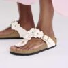 Gizeh Flower Embellishment Natural Leather Gizeh Flower Embellishment Natural Leather