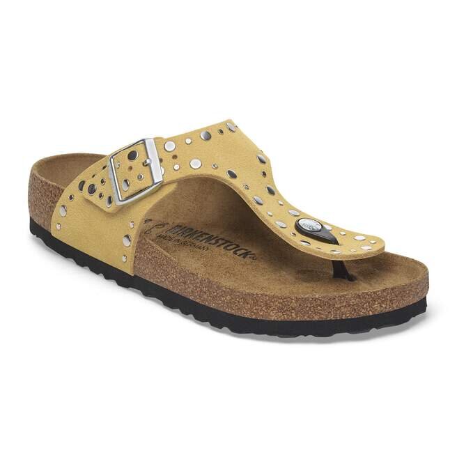 Gizeh Rivets Suede Leather Ochre Gizeh Rivets Suede Leather Ochre