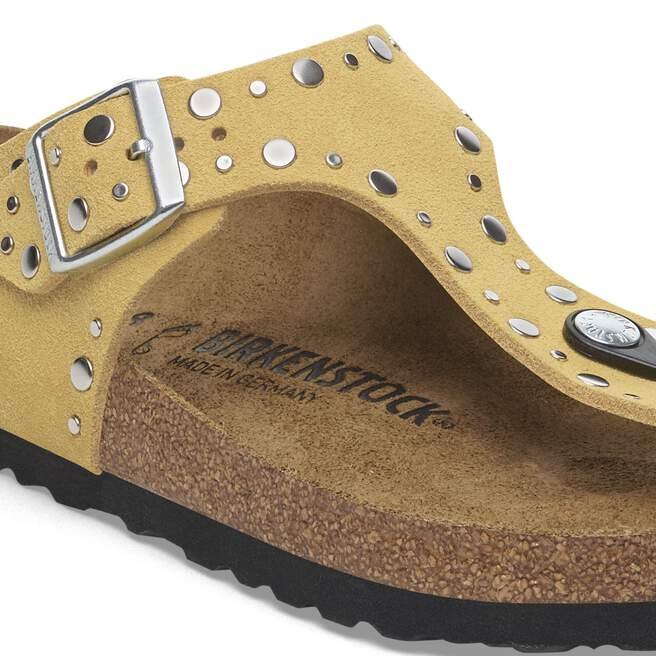 Gizeh Rivets Suede Leather Ochre Gizeh Rivets Suede Leather Ochre