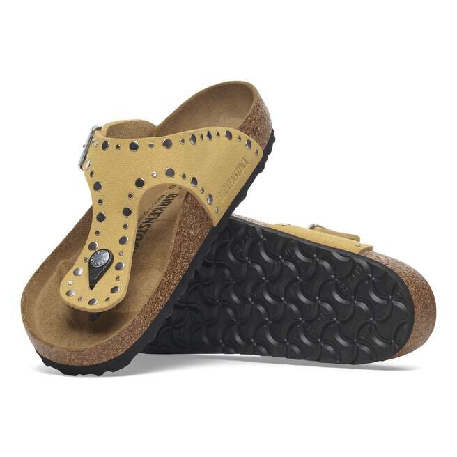 Gizeh Rivets Suede Leather Ochre Gizeh Rivets Suede Leather Ochre