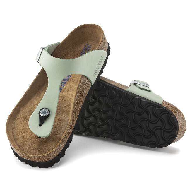 Gizeh Soft Footbed Nubuck Leather Matcha Gizeh Soft Footbed Nubuck Leather Matcha