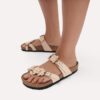 Mayari Flower Embellishment Natural Leather Mayari Flower Embellishment Natural Leather