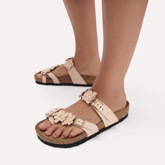 Mayari Flower Embellishment Natural Leather Mayari Flower Embellishment Natural Leather