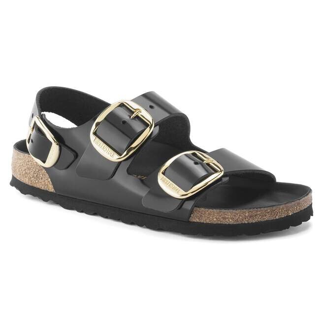 Milano Big Buckle Natural Leather Patent Milano Big Buckle Natural Leather Patent