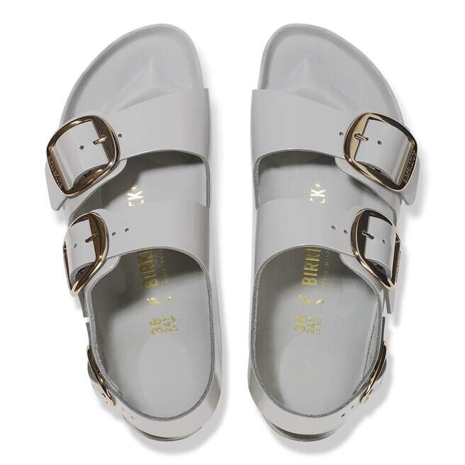 Milano Big Buckle Natural Leather Patent Milano Big Buckle Natural Leather Patent