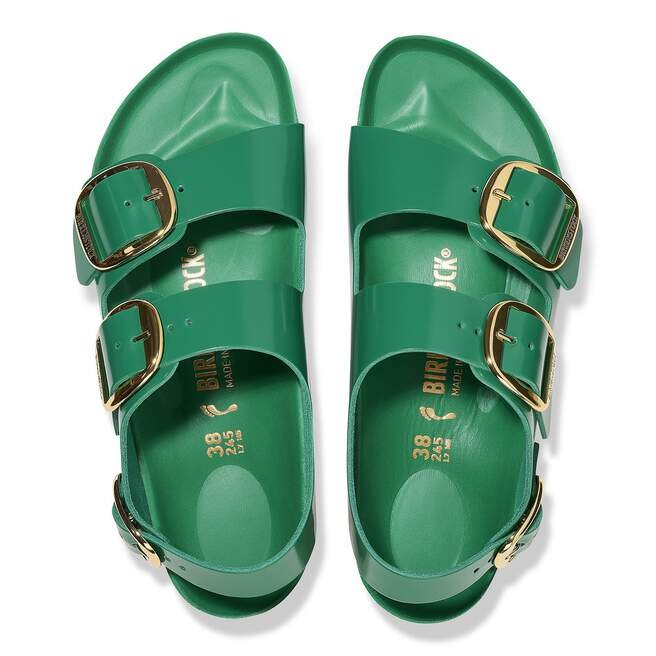 Milano Big Buckle Natural Leather Patent Milano Big Buckle Natural Leather Patent