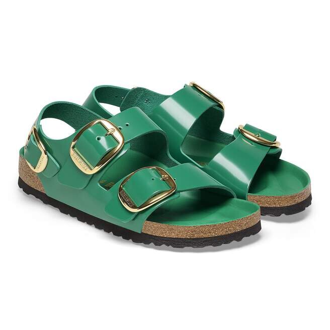 Milano Big Buckle Natural Leather Patent Milano Big Buckle Natural Leather Patent