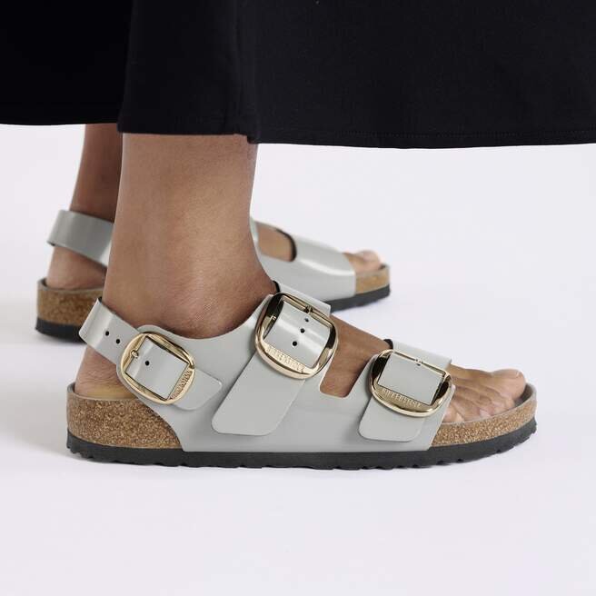 Milano Big Buckle Natural Leather Patent Milano Big Buckle Natural Leather Patent