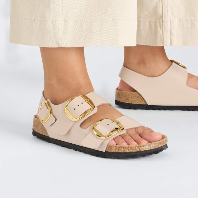 Milano Big Buckle Natural Leather Patent Milano Big Buckle Natural Leather Patent