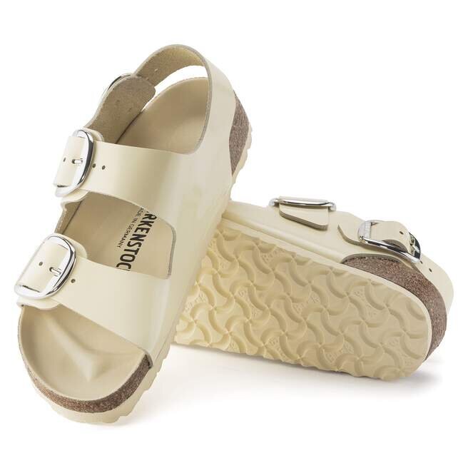 Milano Big Buckle Natural Leather Patent Milano Big Buckle Natural Leather Patent