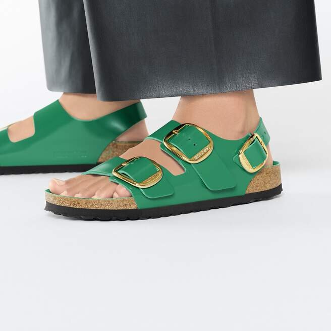 Milano Big Buckle Natural Leather Patent Milano Big Buckle Natural Leather Patent