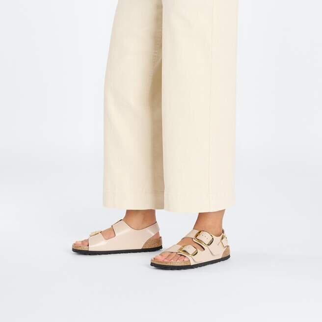 Milano Big Buckle Natural Leather Patent Milano Big Buckle Natural Leather Patent