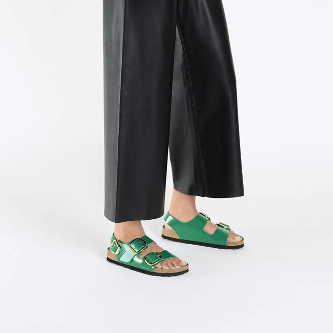 Milano Big Buckle Natural Leather Patent Milano Big Buckle Natural Leather Patent