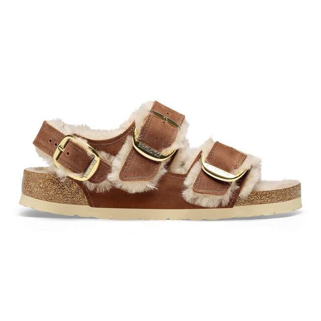 Milano Big Buckle Shearling Natural Leather Oiled Milano Big Buckle Shearling Natural Leather Oiled