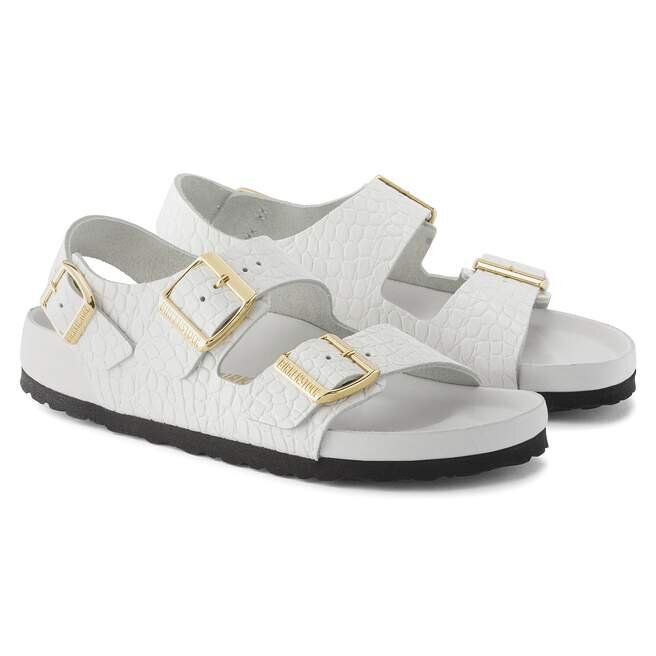 Milano Embossed Leather Emboss White Milano Embossed Leather Emboss White