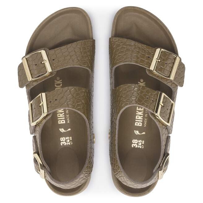 Milano Rivet Logo Natural Leather Embossed Milano Rivet Logo Natural Leather Embossed