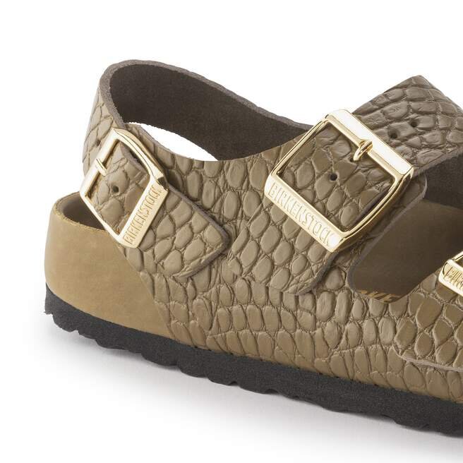 Milano Rivet Logo Natural Leather Embossed Milano Rivet Logo Natural Leather Embossed