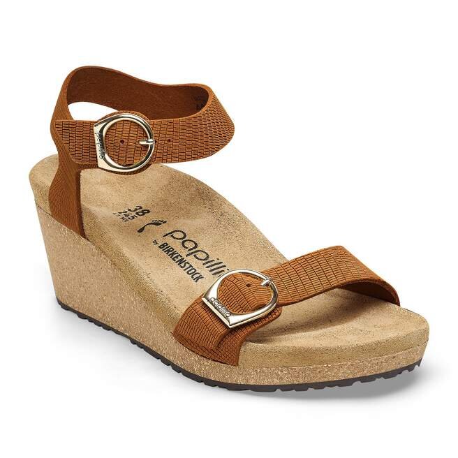 Soley Ring-Buckle Nubuck Leather Embossed Soley Ring-Buckle Nubuck Leather Embossed